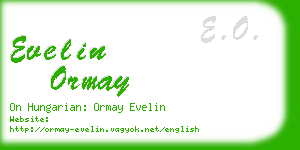 evelin ormay business card